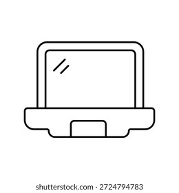 Icono de portátil con fondo blanco Vector Ilustración de stock
