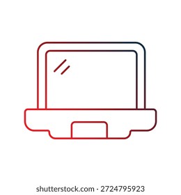 Icono de portátil con fondo blanco Vector Ilustración de stock