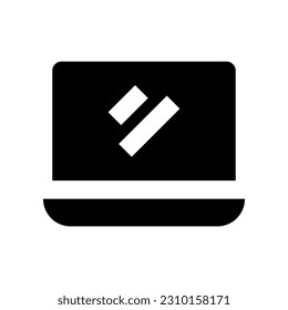 laptop icon for your website design, logo, app, UI.