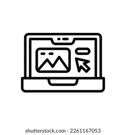 icono de portátil para tu sitio web, móvil, presentación y diseño de logotipo.