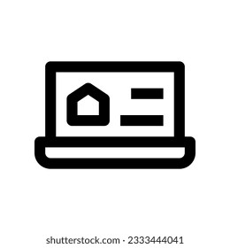 icono de portátil para tu sitio web, móvil, presentación y diseño de logotipo.