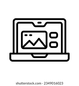 icono de portátil para tu sitio web, móvil, presentación y diseño de logotipo.
