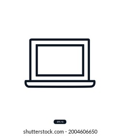 laptop Icons. e-commerce icon. Сollection of Web and App icons for an online store, delivery, payment, shopping cart, Online Shopping. vector eps 10