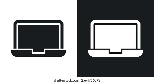 Laptop icons in flat syle