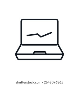 laptop icons isolated on White Background. Flat style design