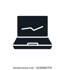 laptop icons isolated on White Background. Flat style design
