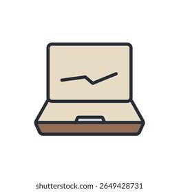 laptop icons isolated on White Background. Flat style design