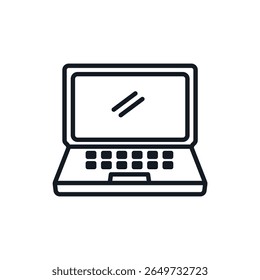 laptop icons isolated on White Background. Flat style design,symbol collection