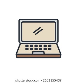 laptop icons isolated on White Background. Flat style design,symbol collection