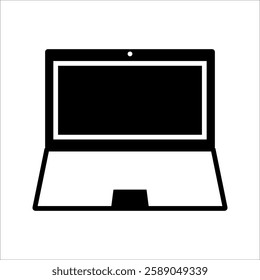 Laptop icons set. Computer notebook icons on white background