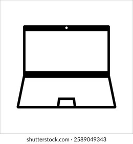 Laptop icons set. Computer notebook icons on white background