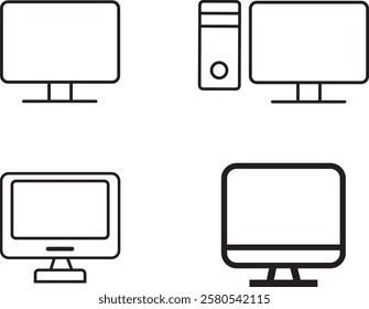 Laptop icons set. different style laptop., Responsive Devices Mockup
