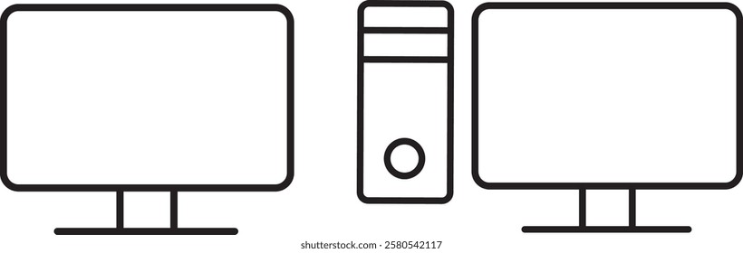 Laptop icons set. different style laptop., Responsive Devices Mockup
