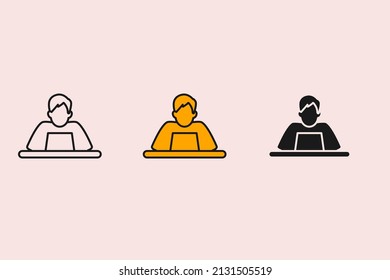 laptop icons symbol vector elements for infographic web