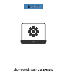 laptop icons  symbol vector elements for infographic web