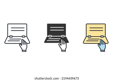 laptop icons  symbol vector elements for infographic web