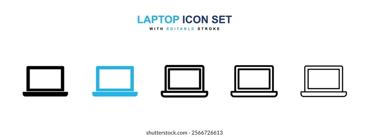 Laptop icons vector collection pack.