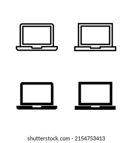 Laptop icons vector. computer sign and symbol