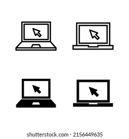 Vector de iconos de portátiles. símbolo y signo de equipo