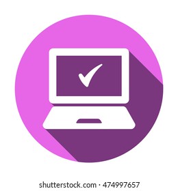 laptop  icon,vector. Flat design.