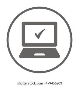 laptop  icon,vector. Flat design.