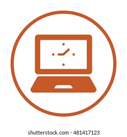 laptop  icon,vector. Flat design.