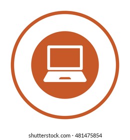 laptop  icon,vector. Flat design.
