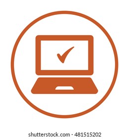 laptop  icon,vector. Flat design.