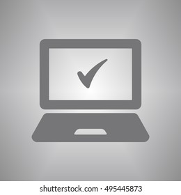 laptop  icon,vector. Flat design.