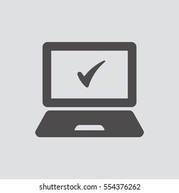 laptop  icon,vector. Flat design.