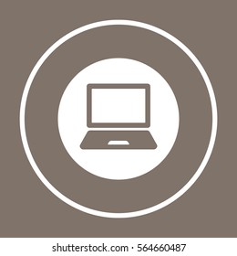 laptop  icon,vector. Flat design.