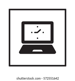 laptop  icon,vector. Flat design.