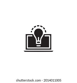 laptop idea icon design graphic template