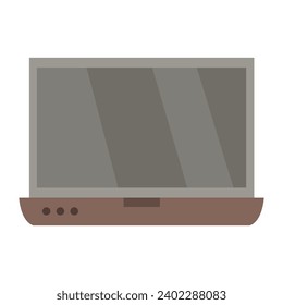 Laptop illustrated on white background