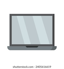 Laptop illustrated on white background