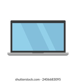 Laptop illustrated on white background