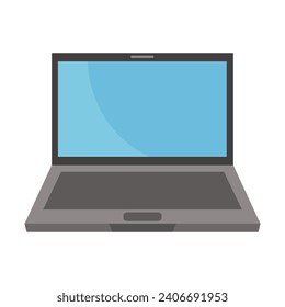 Laptop illustrated on white background