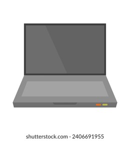 Laptop illustrated on white background