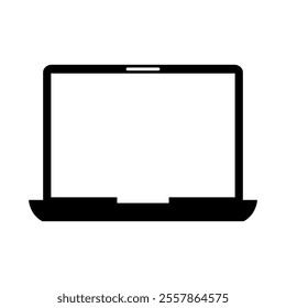 Laptop illustrated on white background