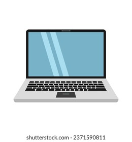 Portátil ilustrado en vector en el fondo
