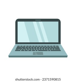 Laptop illustrated in vector on background