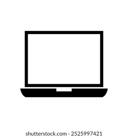 Laptop illustrated in vector on background