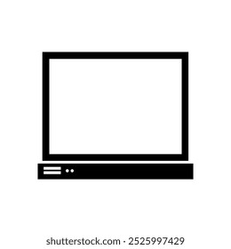 Laptop illustrated in vector on background
