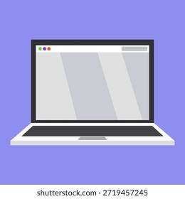 Portátil ilustrado en Vector sobre fondo blanco