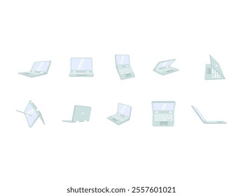 Laptop Illustration Design Element Set 