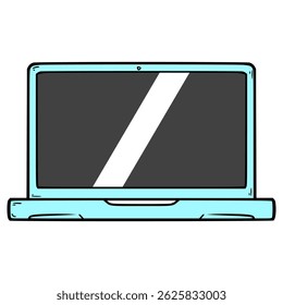 laptop illustration hand drawn isolated vector