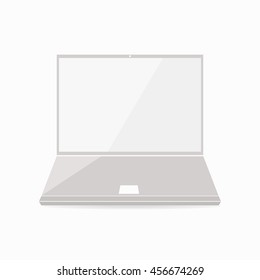 Laptop illustration isolated on white background. Simple icon for your business needs. You can simply change color and size. Vector illustration
