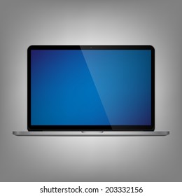 Laptop illustration. Vector