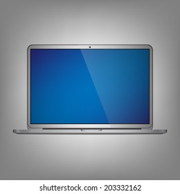 Laptop illustration. Vector