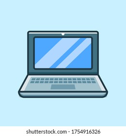 Laptop-Illustration. Vektorgrafik. Computersymbol